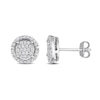 Thumbnail Image 0 of 0.30 CT. T.W. Multi-Diamond Frame Stud Earrings in Sterling Silver