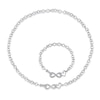 0.19 CT. T.W. Diamond Interlocking Heart and Infinity Necklace and Bracelet Set in Sterling Silver