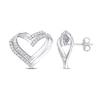 0.20 CT. T.W. Diamond Double Heart Stud Earrings in Sterling Silver