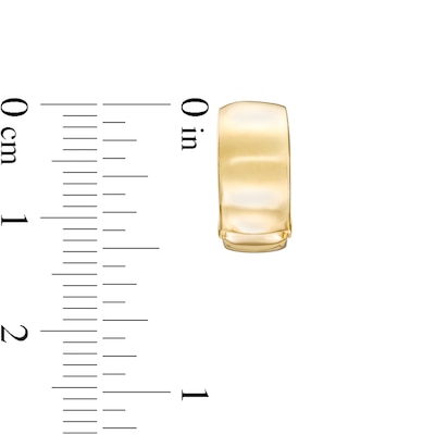 12.0mm Huggie Hoop Earrings in 10K Gold