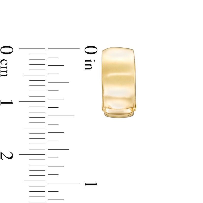 12.0mm Huggie Hoop Earrings in 10K Gold|Peoples Jewellers