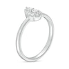 Forever Connected 0.20 CT. T.W. Pear-Shaped Diamond Frame Ring in Sterling Silver