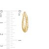 20.0mm Ribbed Hoop Earrings in 10K Gold