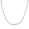 0.50 CT. T.W. Oval Multi-Diamond Beaded Alternating Necklace in Sterling Silver - 17"