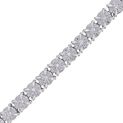 0.25 CT. T.W. Diamond Tennis Bracelet in Sterling Silver 