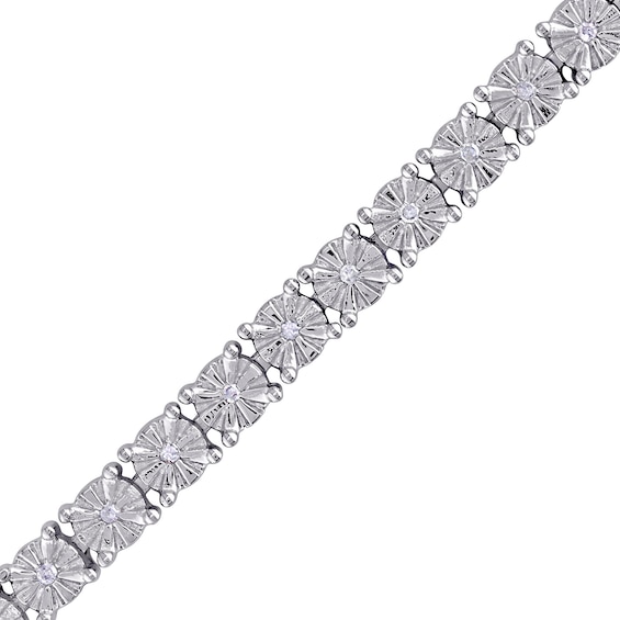 0.25 CT. T.W. Diamond Tennis Bracelet in Sterling Silver 