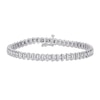 Thumbnail Image 0 of 0.95 CT. T.W. Diamond Rectangle Frame Link Bracelet in Sterling Silver - 7.25"