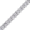 Thumbnail Image 2 of 0.95 CT. T.W. Diamond Rectangle Frame Link Bracelet in Sterling Silver - 7.25"