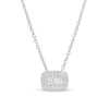 Forever Connected 0.25 CT. T.W. Princess-Cut Diamond Rectangular Frame Necklace in 10K White Gold