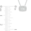 Forever Connected 0.25 CT. T.W. Princess-Cut Diamond Rectangular Frame Necklace in 10K White Gold