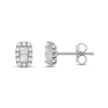 Forever Connected 0.40 CT. T.W. Princess-Cut Diamond Rectangular Frame Stud Earrings in 10K White Gold