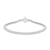 Thumbnail Image 2 of Forever Connected 1.01 CT. T.W. Pear-Shaped Diamond Frame Line Bracelet in 10K White Gold – 7.25"