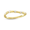 Thumbnail Image 1 of 0.085 CT. T.W. Diamond Wave Five Stone Anniversary Band in 10K Gold