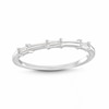 0.085 CT. T.W. Baguette Diamond Three Stone Anniversary Band in 10K Gold