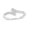 Thumbnail Image 0 of 0.23 CT. T.W. Diamond Double Row Bypass Anniversary Band in 10K White Gold