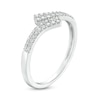 Thumbnail Image 2 of 0.23 CT. T.W. Diamond Double Row Bypass Anniversary Band in 10K White Gold