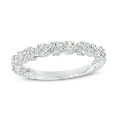 0.23 CT. T.W. Marquise-Shaped Multi-Diamond Alternating Anniversary Band in 10K Gold