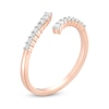 0.18 CT. T.W. Diamond Graduated Bypass Anniversary Band in 10K Rose Gold