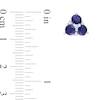 Thumbnail Image 3 of 4.5mm Blue and White Lab-Created Sapphire Trio Pendant and Stud Earrings Set in Sterling Silver