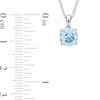 7.0mm Sky Blue Topaz Solitaire Pendant and Stud Earrings Set in Sterling Silver