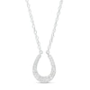 0.16 CT. T.W. Diamond Horseshoe Necklace in Sterling Silver