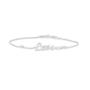 Thumbnail Image 0 of 0.04 CT. T.W. Diamond Cursive Script "Love" Bracelet in Sterling Silver – 7.5"