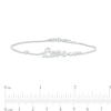 0.04 CT. T.W. Diamond Cursive Script "Love" Bracelet in Sterling Silver – 7.5"