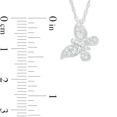 0.15 CT. T.W. Diamond Butterfly Pendant in Sterling Silver