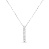 Thumbnail Image 1 of 0.31 CT. T.W. Diamond Vertical Bar Pendant in Sterling Silver - 16&quot;