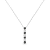 Thumbnail Image 1 of 0.31 CT. T.W. Black and White Diamond Alternating Vertical Bar Pendant in Sterling Silver - 16&quot;