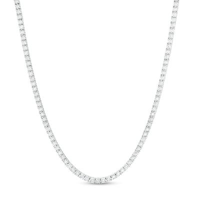 4.53 CT. T.W. Diamond Tennis Necklace in Sterling Silver