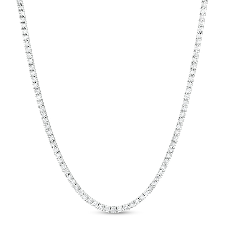 4.53 CT. T.W. Diamond Tennis Necklace in Sterling Silver|Peoples Jewellers