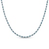 6.72 CT. T.W. Blue and White Diamond Alternating Tennis Necklace in Sterling Silver