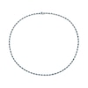 Thumbnail Image 1 of 6.72 CT. T.W. Blue and White Diamond Alternating Tennis Necklace in Sterling Silver