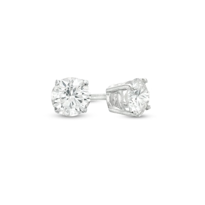 0.46 CT. T.W. Diamond Solitaire Stud Earrings in 10K White Gold (I/I3)