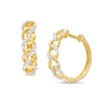 Thumbnail Image 0 of 0.20 CT. T.W. Diamond Chain Link Hoop Earrings in 10K Gold