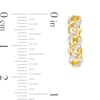 Thumbnail Image 2 of 0.20 CT. T.W. Diamond Chain Link Hoop Earrings in 10K Gold