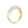 Thumbnail Image 3 of 0.95 CT. T.W. Diamond Multi-Row Oblong Band in 10K Gold