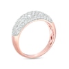 Thumbnail Image 2 of 0.95 CT. T.W. Diamond Multi-Row Oblong Band in 10K Rose Gold