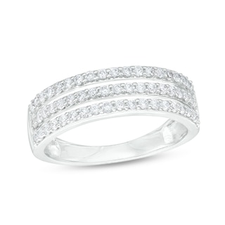 0.45 CT. T.W. Diamond Triple Row Band in 10K Gold