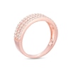 Thumbnail Image 2 of 0.45 CT. T.W. Diamond Triple Row Band in 10K Rose Gold