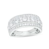 1.45 CT. T.W. Diamond Alternating Multi-Row Band in 10K Gold