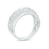 Thumbnail Image 2 of 1.45 CT. T.W. Diamond Alternating Multi-Row Band in 10K White Gold