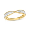 Thumbnail Image 1 of 0.23 CT. T.W. Diamond Multi-Row Twist Shank Band in 10K Gold