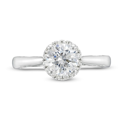 1.38 CT. T.W. Certified Lab-Created Diamond Frame Engagement Ring in 14K White Gold (F/SI2)