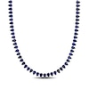 Pear-Shaped Blue Lab-Created Sapphire Tennis Necklace in Sterling Silver