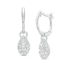 Thumbnail Image 0 of Forever Connected 0.40 CT. T.W. Pear-Shaped Diamond Frame Drop Earrings in Sterling Silver