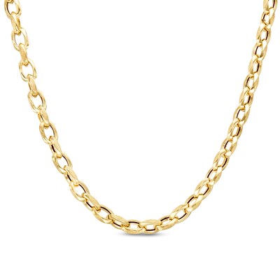 2.2mm Cable Chain Necklace in Hollow 14K Gold