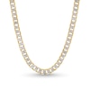 5.5mm Diamond-Cut Reversible Curb Chain Necklace in Hollow 10K Two-Tone Gold - 24"