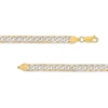 5.5mm Diamond-Cut Reversible Curb Chain Necklace in Hollow 10K Two-Tone Gold - 24"